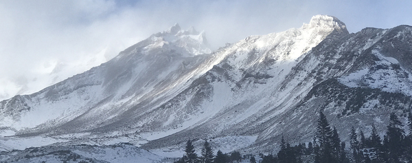 Mount Shasta First Snow Mural Print