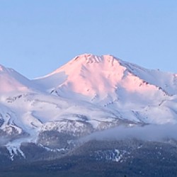 May Alpenglow Mount Shasta Landscape
