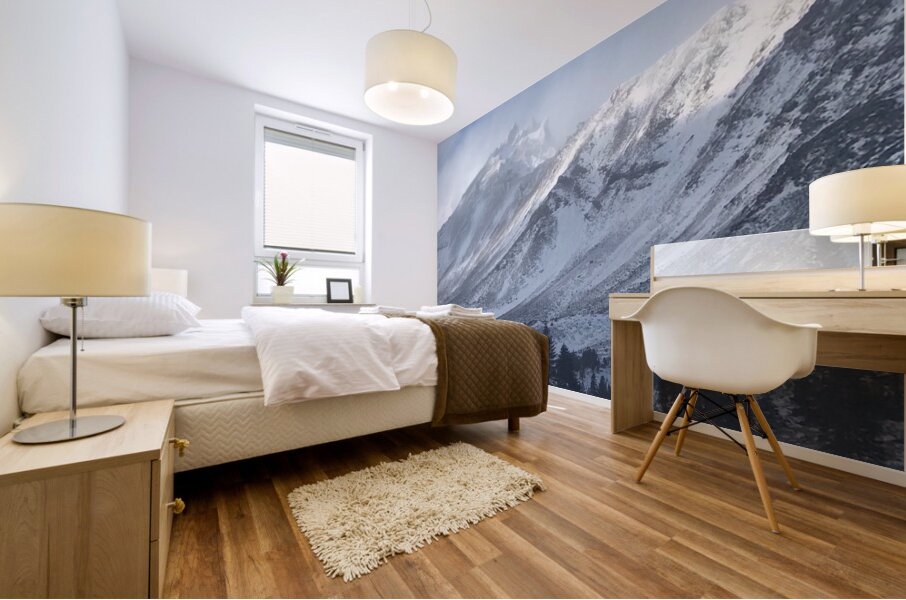 Mount Shasta First Snow Mural print