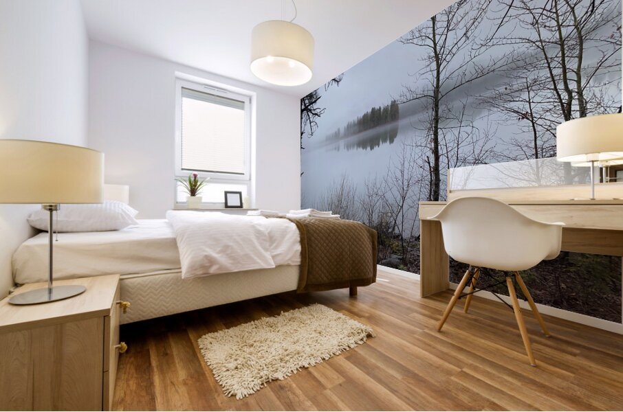 Winter at Lake Siskiyou Mural print