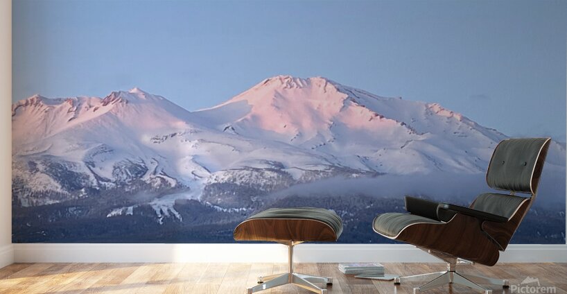 May Alpenglow Mount Shasta Landscape Wall Murals