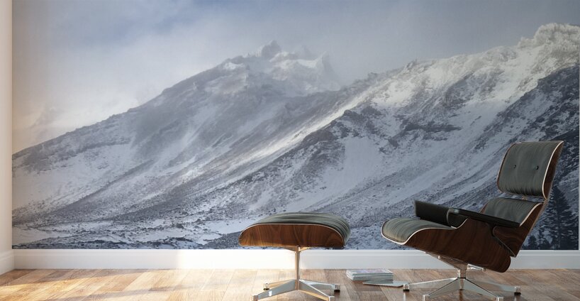 Mount Shasta First Snow with Blue Sky Wall Murals