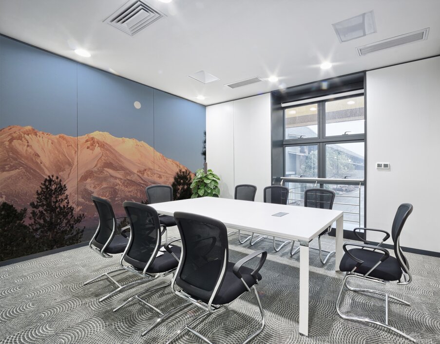 March Full Moon Over Mount Shasta Wall Printing