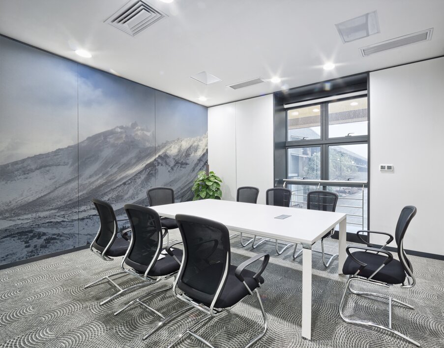 Mount Shasta First Snow with Blue Sky Wall Printing