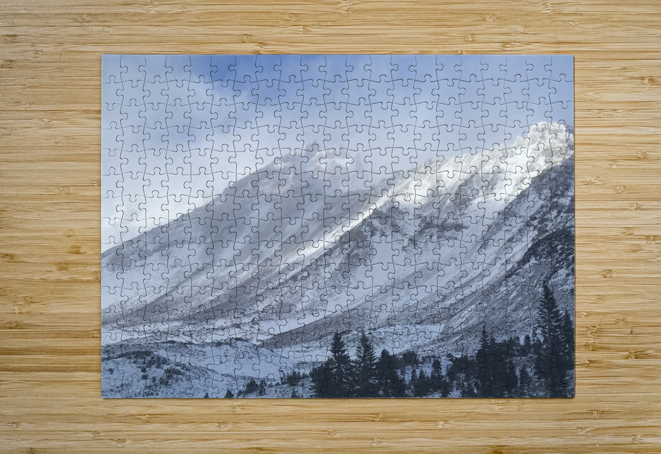 Mount Shasta First Snow with Blue Sky Tara Gardner Puzzle printing