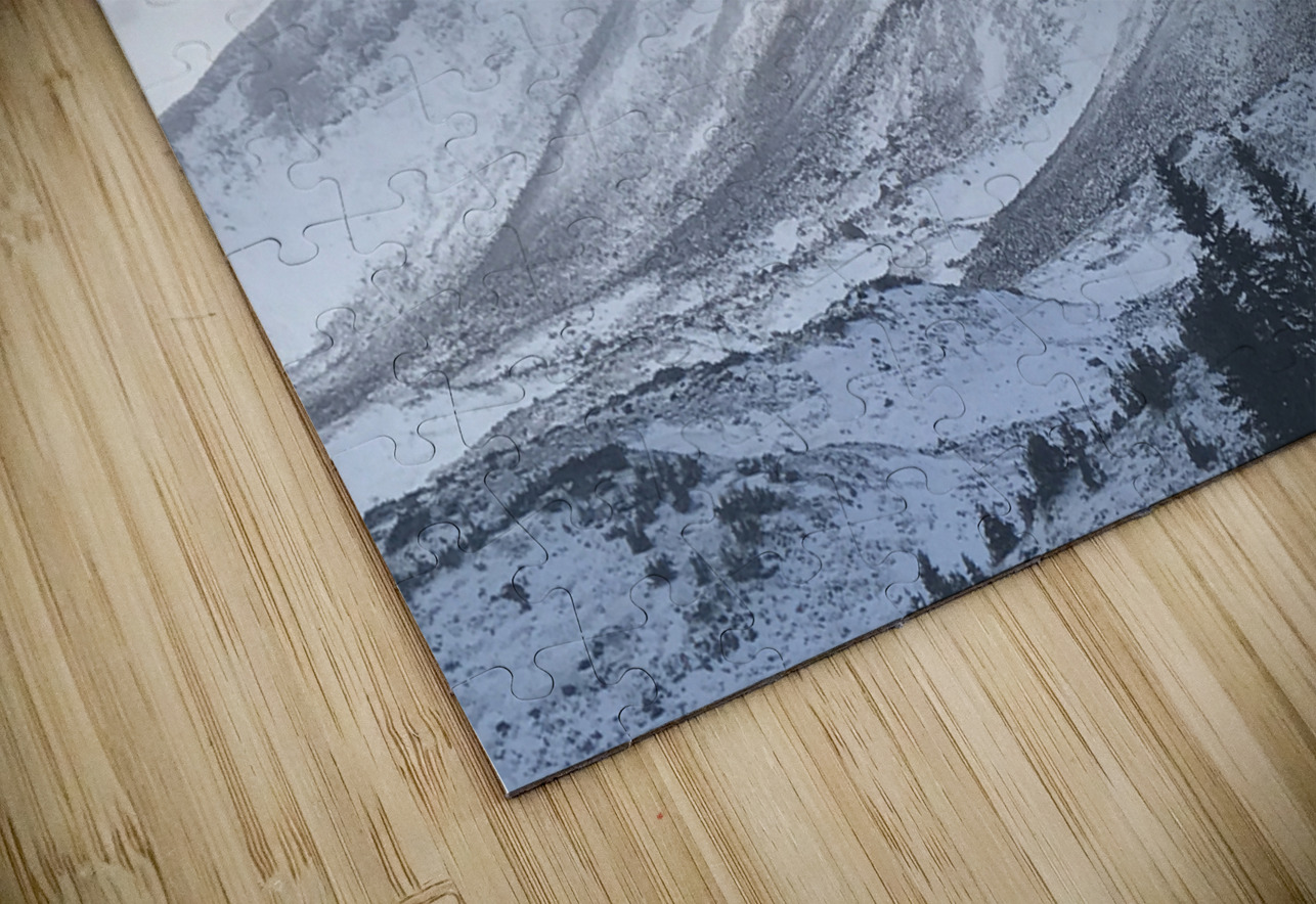 Mount Shasta First Snow with Blue Sky Tara Gardner Puzzle