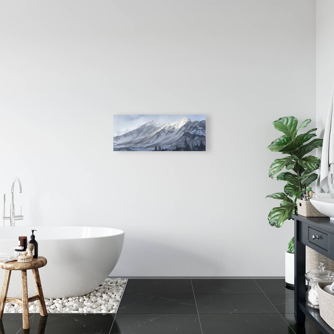 Mount Shasta First Snow Mural Reproduction