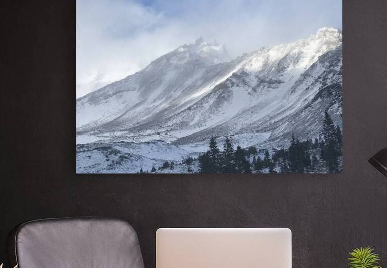 Mount Shasta First Snow with Blue Sky by Tara Gardner